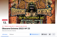 OBSCENE EXTREME 2022 - FB EVENTS!!! 